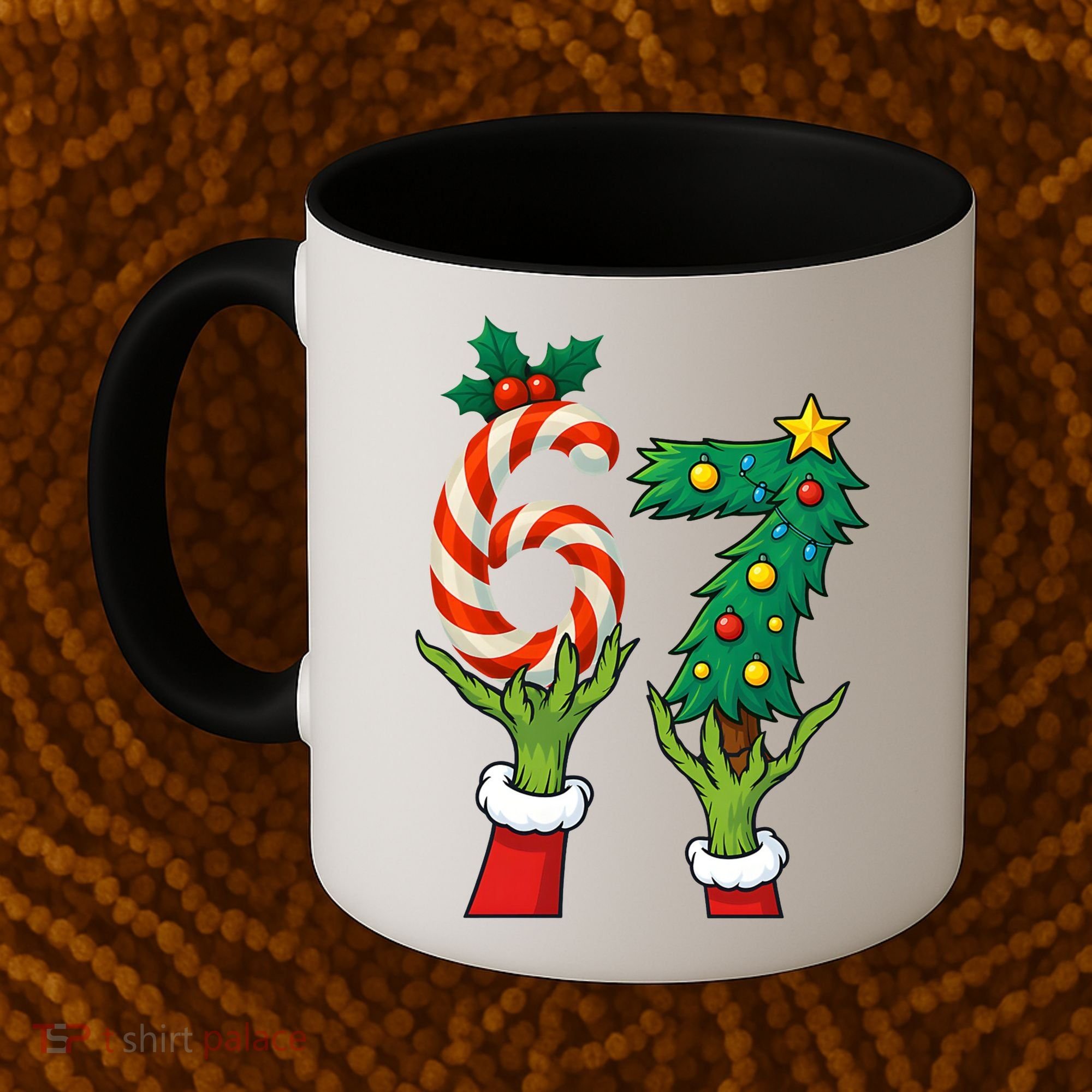 67 Christmas 6-7 Meme Hands Holiday Gen Alpha Coffee Mug