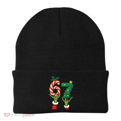 67 Christmas 6-7 Meme Hands Holiday Gen Alpha Beanie