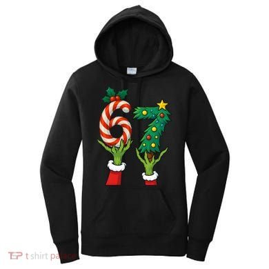 67 Christmas 6-7 Meme Hands Holiday Gen Alpha Women's Hoodie