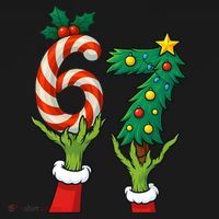 67 Christmas 6-7 Meme Hands Holiday Gen Alpha Mousepad thumb 1
