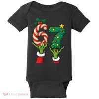 67 Christmas 6-7 Meme Hands Holiday Gen Alpha Baby Bodysuit thumb 0