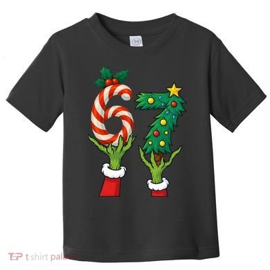 67 Christmas 6-7 Meme Hands Holiday Gen Alpha Toddler T-Shirt