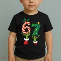 67 Christmas 6-7 Meme Hands Holiday Gen Alpha Toddler T-Shirt thumb 2