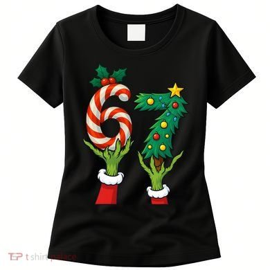 67 Christmas 6-7 Meme Hands Holiday Gen Alpha Women's T-Shirt