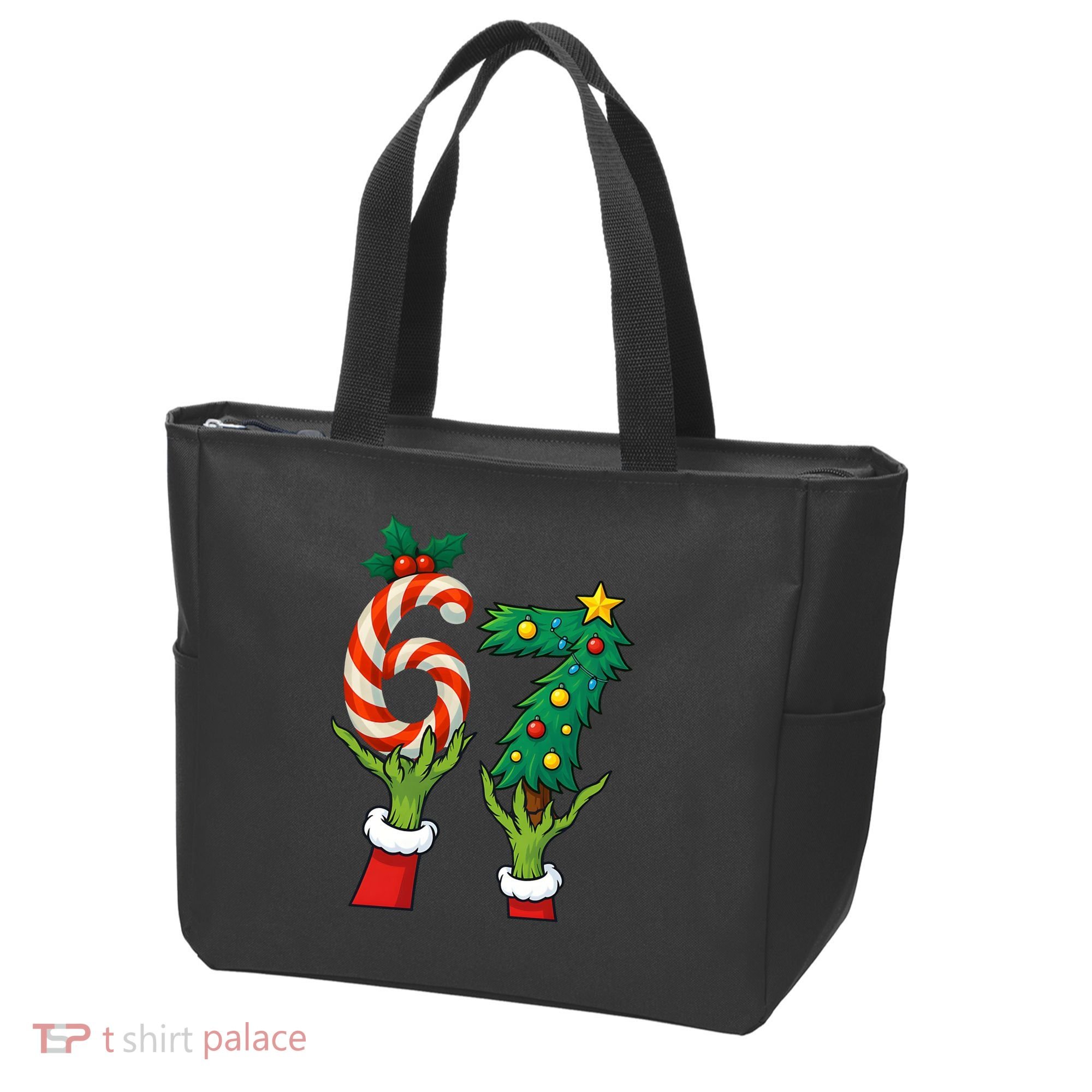 67 Christmas 6-7 Meme Hands Holiday Gen Alpha Tote Bag