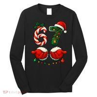 67 Christmas 6-7 Meme Holiday Santa Hands Six Seven Long Sleeve Shirt thumb 0