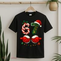 67 Christmas 6-7 Meme Holiday Santa Hands Six Seven T-Shirt thumb 2