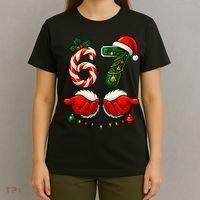 67 Christmas 6-7 Meme Holiday Santa Hands Six Seven T-Shirt thumb 4