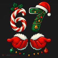 67 Christmas 6-7 Meme Holiday Santa Hands Six Seven Women's Hoodie thumb 2