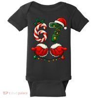 67 Christmas 6-7 Meme Holiday Santa Hands Six Seven Baby Bodysuit thumb 0