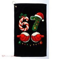 67 Christmas 6-7 Meme Holiday Santa Hands Six Seven Golf Towel thumb 0