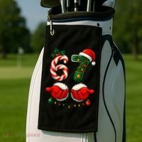 67 Christmas 6-7 Meme Holiday Santa Hands Six Seven Golf Towel thumb 2