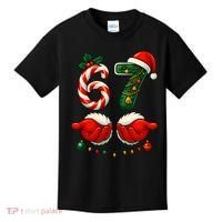 67 Christmas 6-7 Meme Holiday Santa Hands Six Seven Kids T-Shirt thumb 0