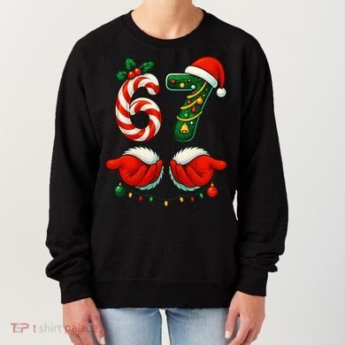 67 Christmas 6-7 Meme Festive Gen Alpha Slang Women's Sweatshirt