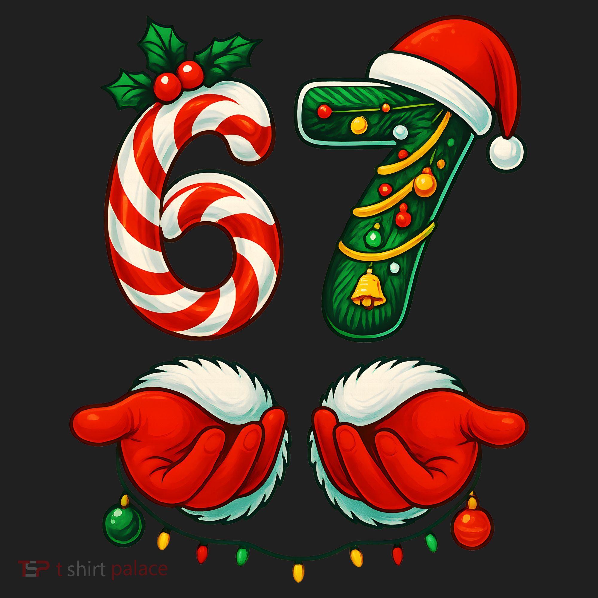 67 Christmas 6-7 Meme Festive Gen Alpha Slang Women's Sweatshirt