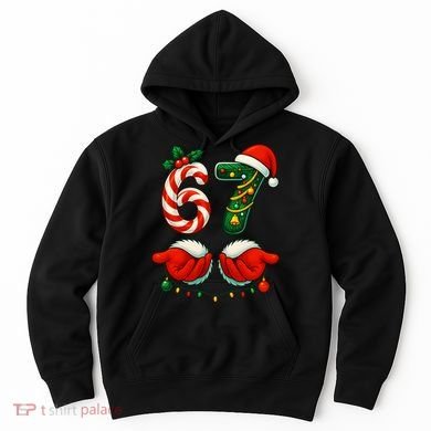67 Christmas 6-7 Meme Festive Gen Alpha Slang Hoodie