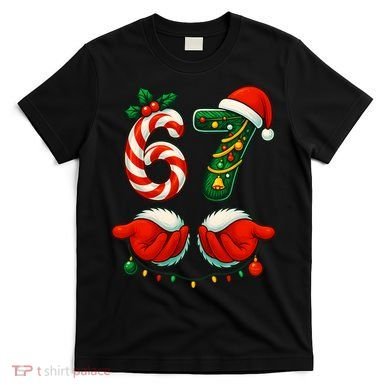 67 Christmas 6-7 Meme Festive Gen Alpha Slang T-Shirt