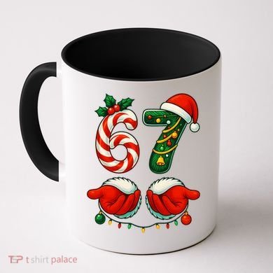 67 Christmas 6-7 Meme Festive Gen Alpha Slang Coffee Mug