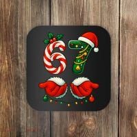 67 Christmas 6-7 Meme Festive Gen Alpha Slang Coaster thumb 0