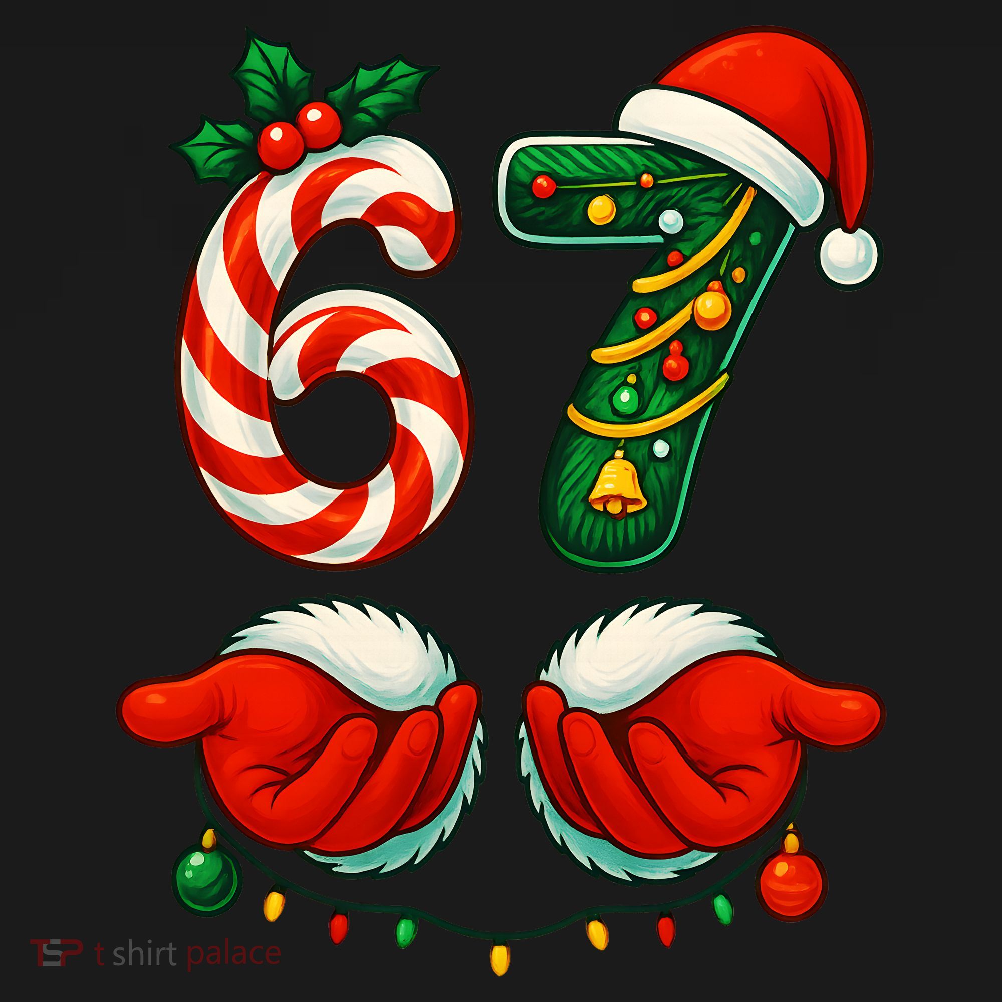 67 Christmas 6-7 Meme Festive Gen Alpha Slang Polo