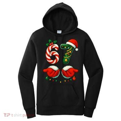 67 Christmas 6-7 Meme Festive Gen Alpha Slang Women's Hoodie