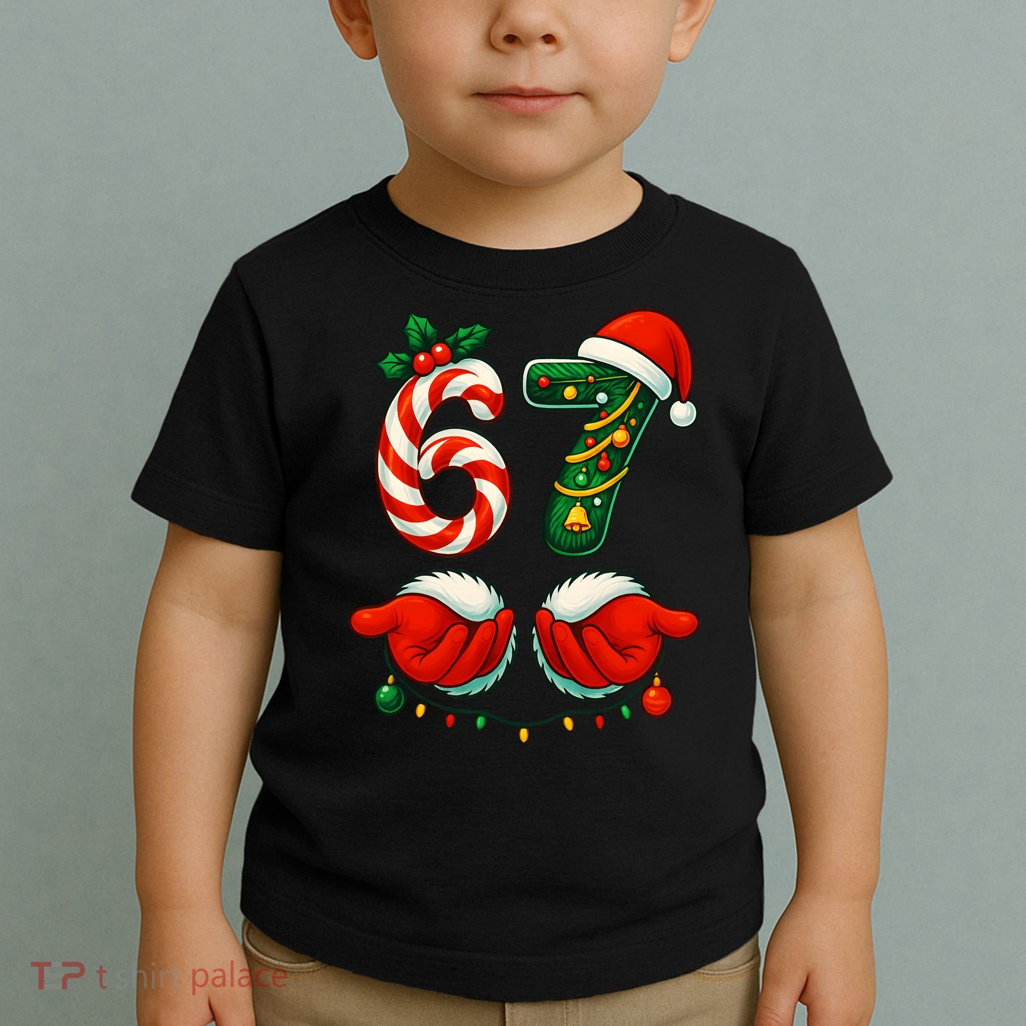 67 Christmas 6-7 Meme Festive Gen Alpha Slang Toddler T-Shirt