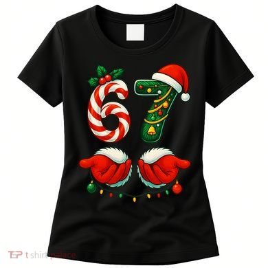 67 Christmas 6-7 Meme Festive Gen Alpha Slang Women's T-Shirt