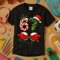 67 Christmas 6-7 Meme Festive Gen Alpha Slang Kids T-Shirt thumb 3