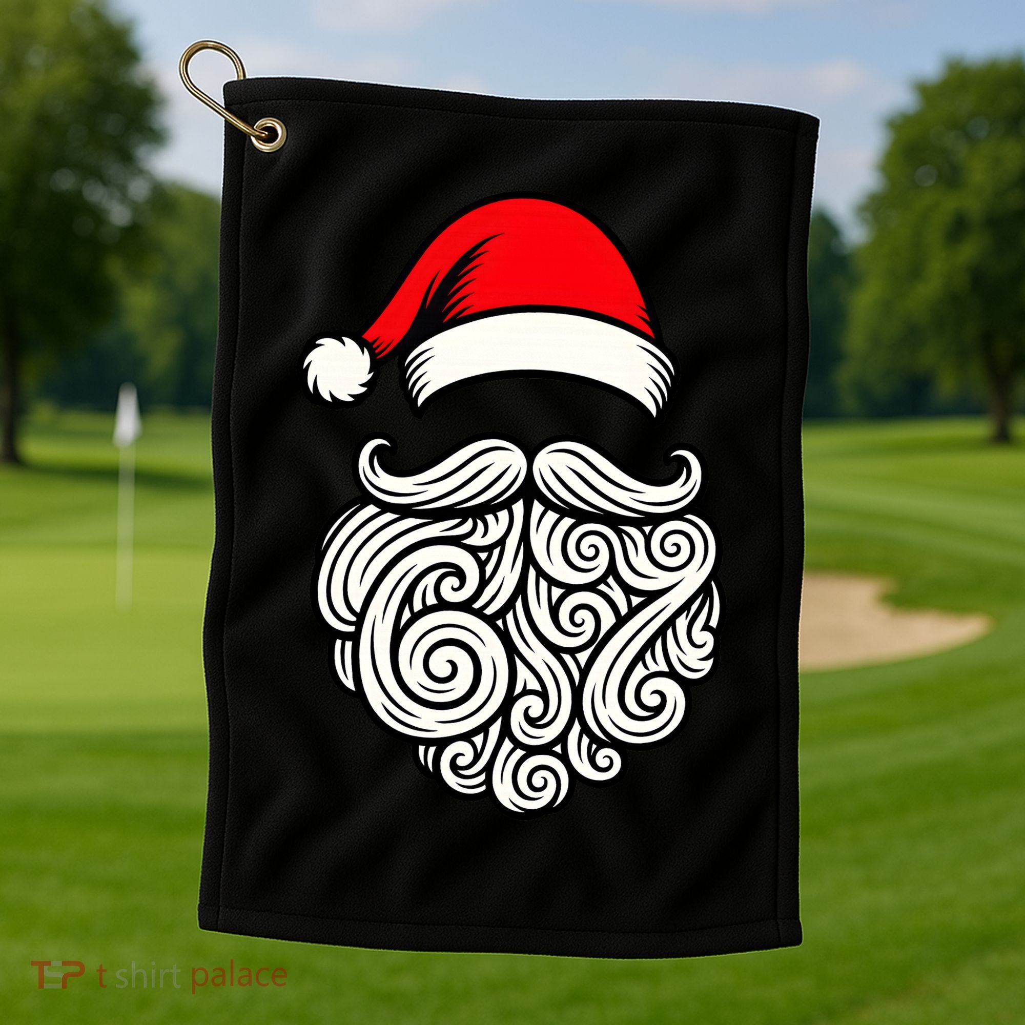 6-7 Christmas 67 Santa Six Seven Christmas Golf Towel