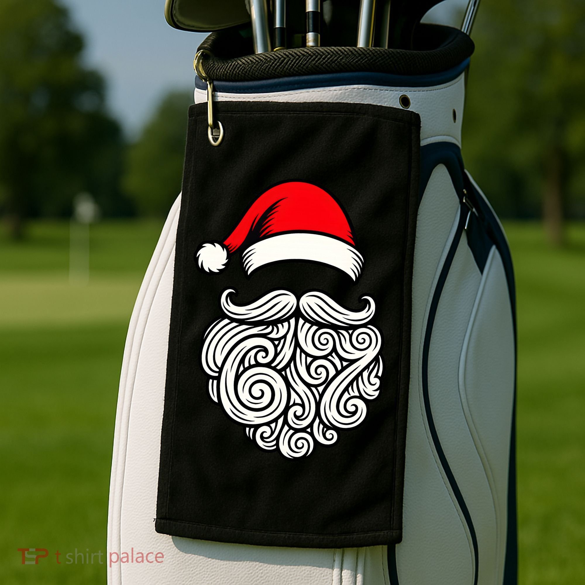 6-7 Christmas 67 Santa Six Seven Christmas Golf Towel