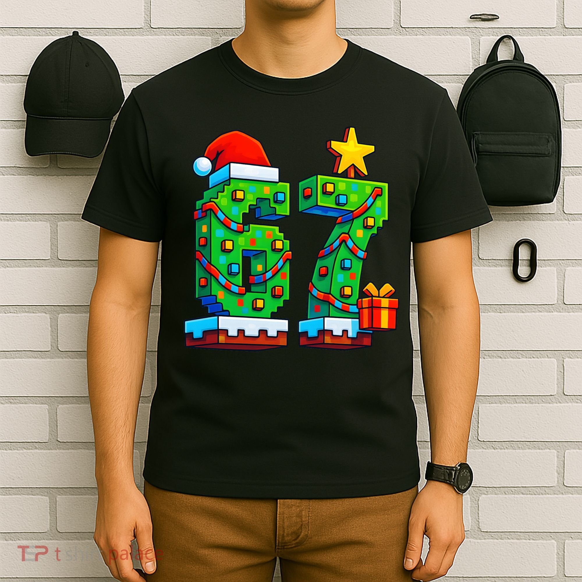 67 Christmas 6-7 Gaming School Meme Six Seven Gamer T-Shirt