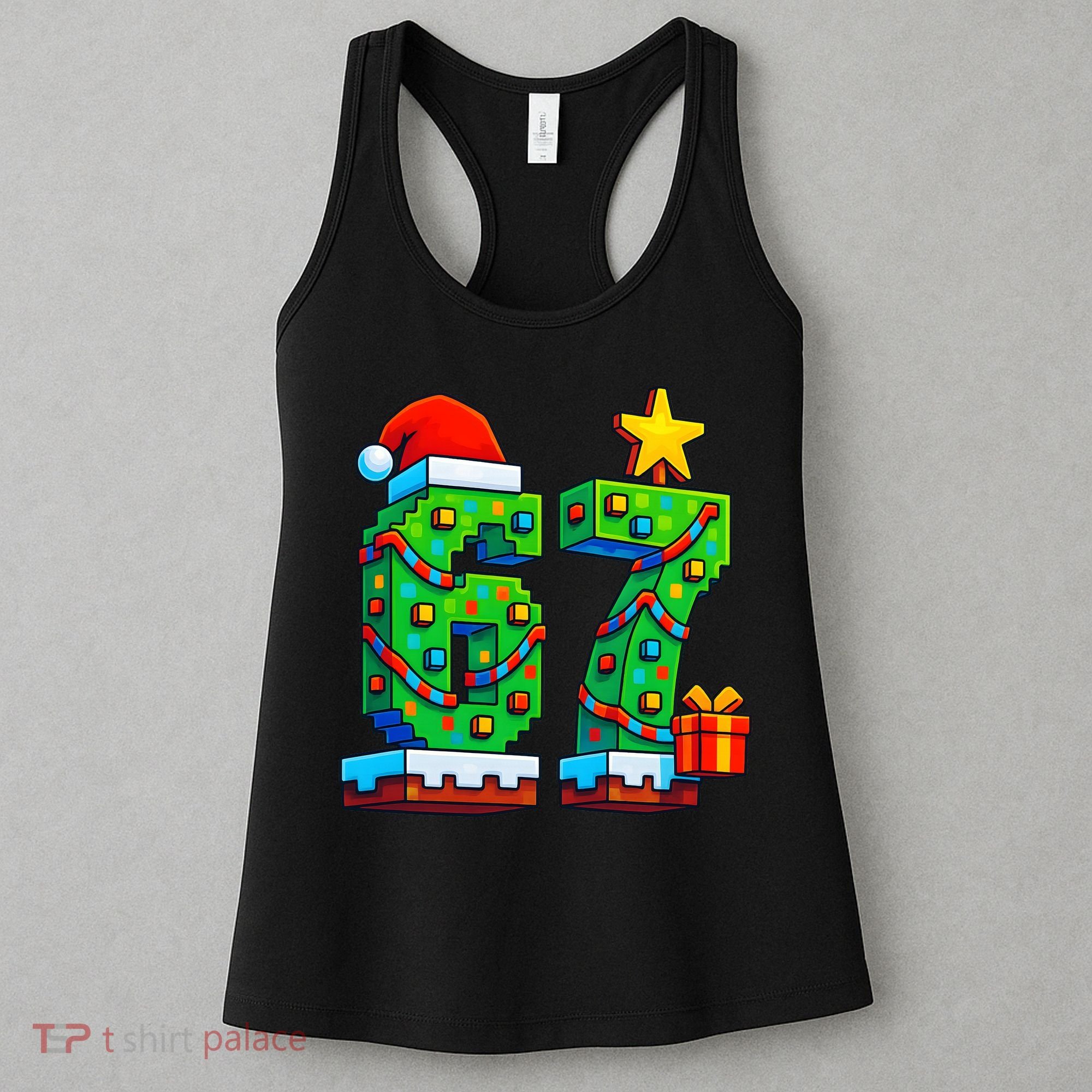 67 Christmas 6-7 Gaming School Meme Six Seven Gamer Women's Tank Top