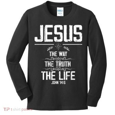 6 Christian Bible Verse Kids Long Sleeve Shirt