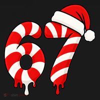 67 Christmas Candy Cane Number Sixty Seven Santa  Toddler Hoodie thumb 2