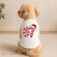 67 Christmas Candy Cane Number Sixty Seven Santa  Doggie Tank thumb 2