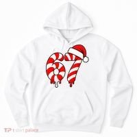 67 Christmas Candy Cane Number Sixty Seven Santa  Hoodie thumb 0