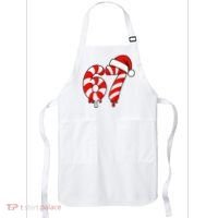 67 Christmas Candy Cane Number Sixty Seven Santa  Apron thumb 0