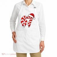 67 Christmas Candy Cane Number Sixty Seven Santa  Apron thumb 2