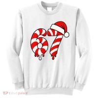 67 Christmas Candy Cane Number Sixty Seven Santa  Sweatshirt thumb 0