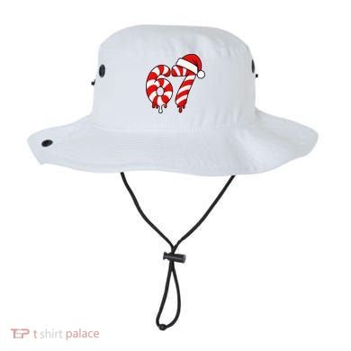 67 Christmas Candy Cane Number Sixty Seven Santa  Bucket Hat