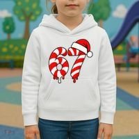 67 Christmas Candy Cane Number Sixty Seven Santa  Kids Hoodie thumb 3