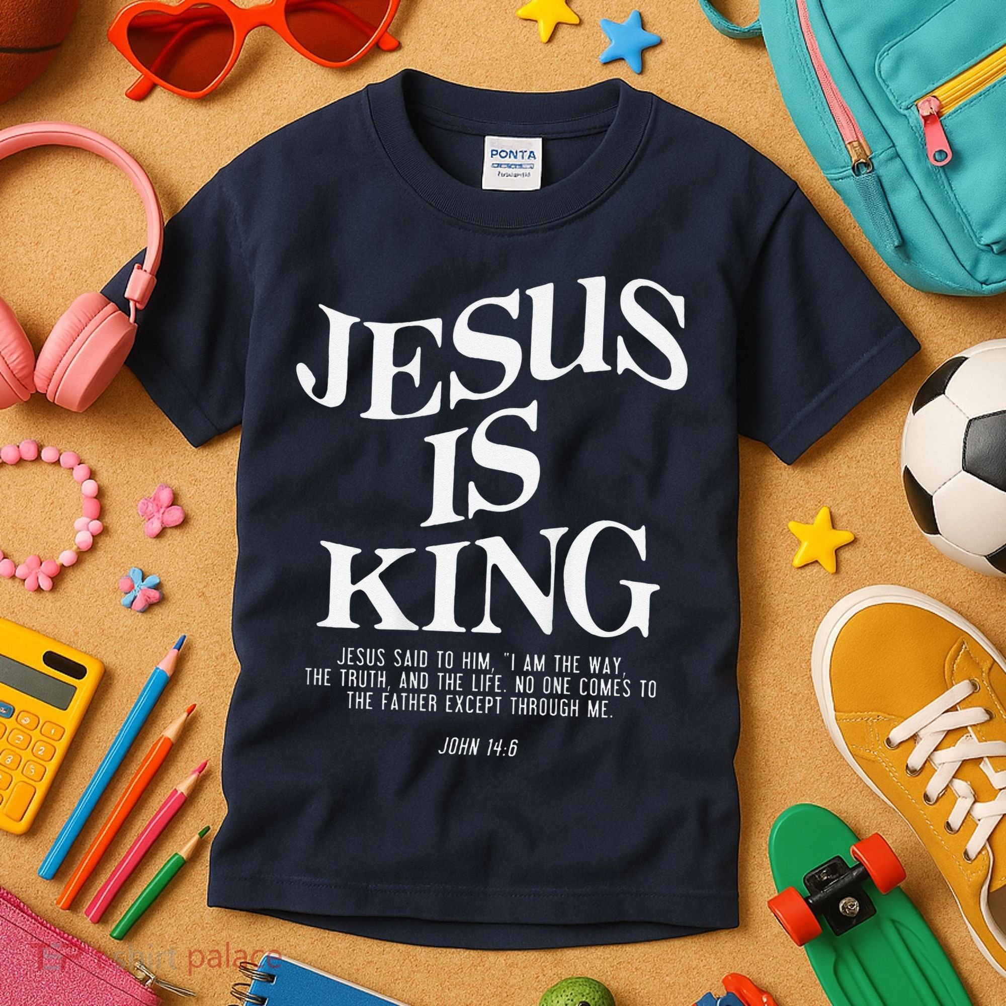 6 Costume Christian (On Back) Kids T-Shirt