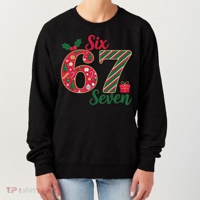 67 Christmas Festive 6-7 Six Seven Meme Women's Sweatshirt
