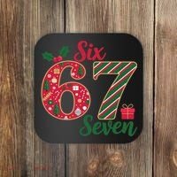 67 Christmas Festive 6-7 Six Seven Meme Coaster thumb 0