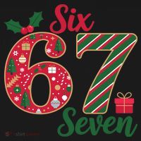67 Christmas Festive 6-7 Six Seven Meme Coaster thumb 2