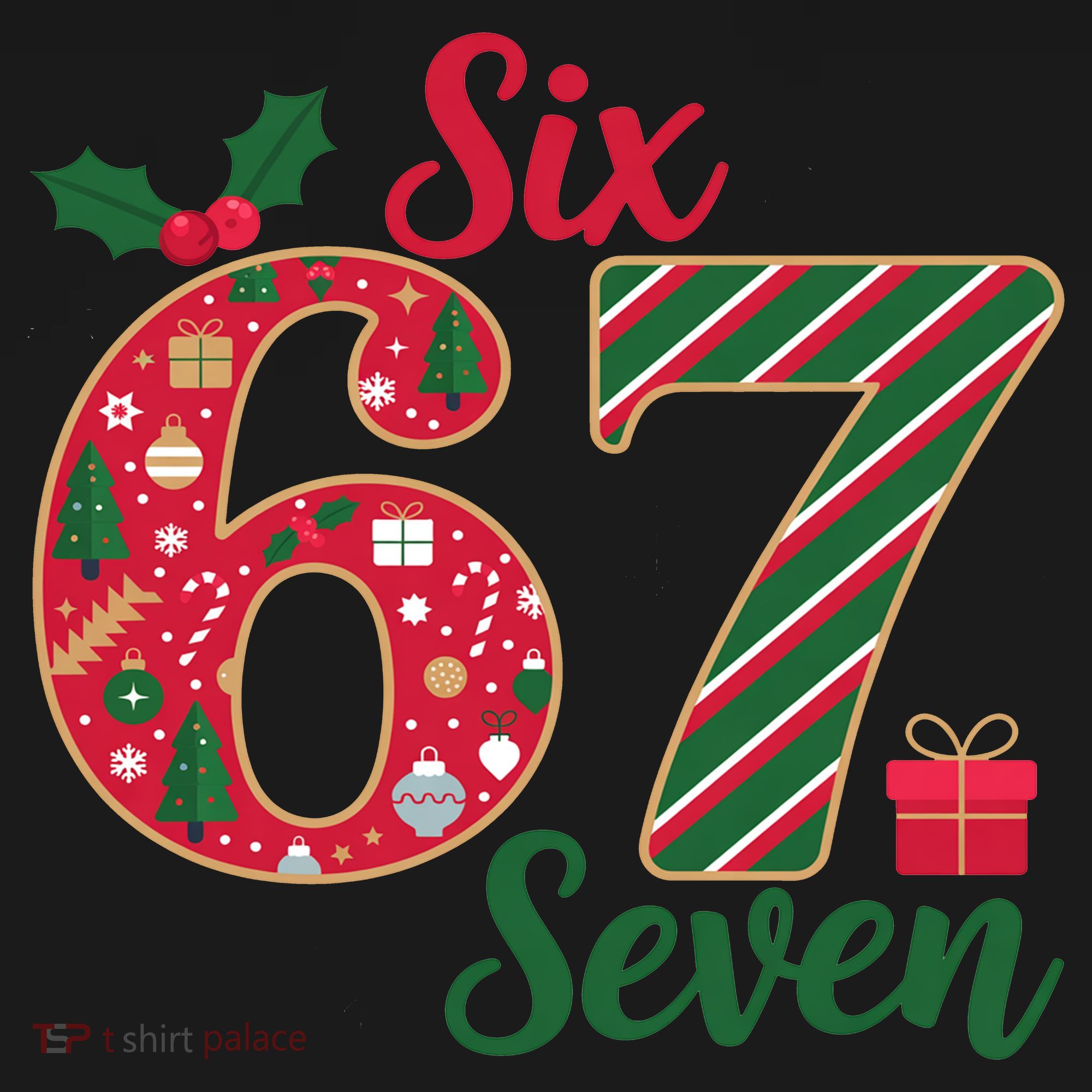 67 Christmas Festive 6-7 Six Seven Meme Coaster