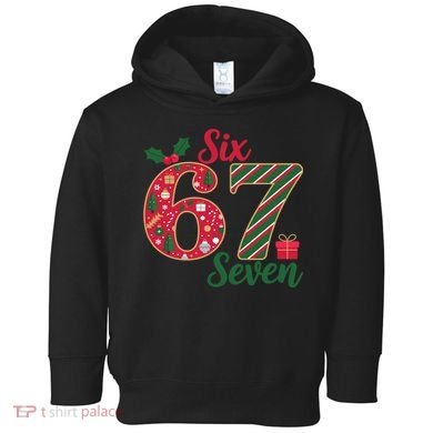 67 Christmas Festive 6-7 Six Seven Meme Toddler Hoodie