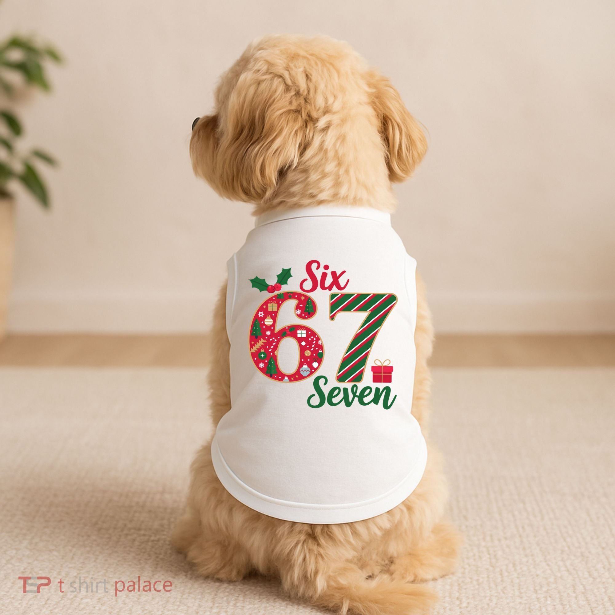 67 Christmas Festive 6-7 Six Seven Meme Doggie Tank