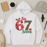 67 Christmas Festive 6-7 Six Seven Meme Hoodie thumb 3