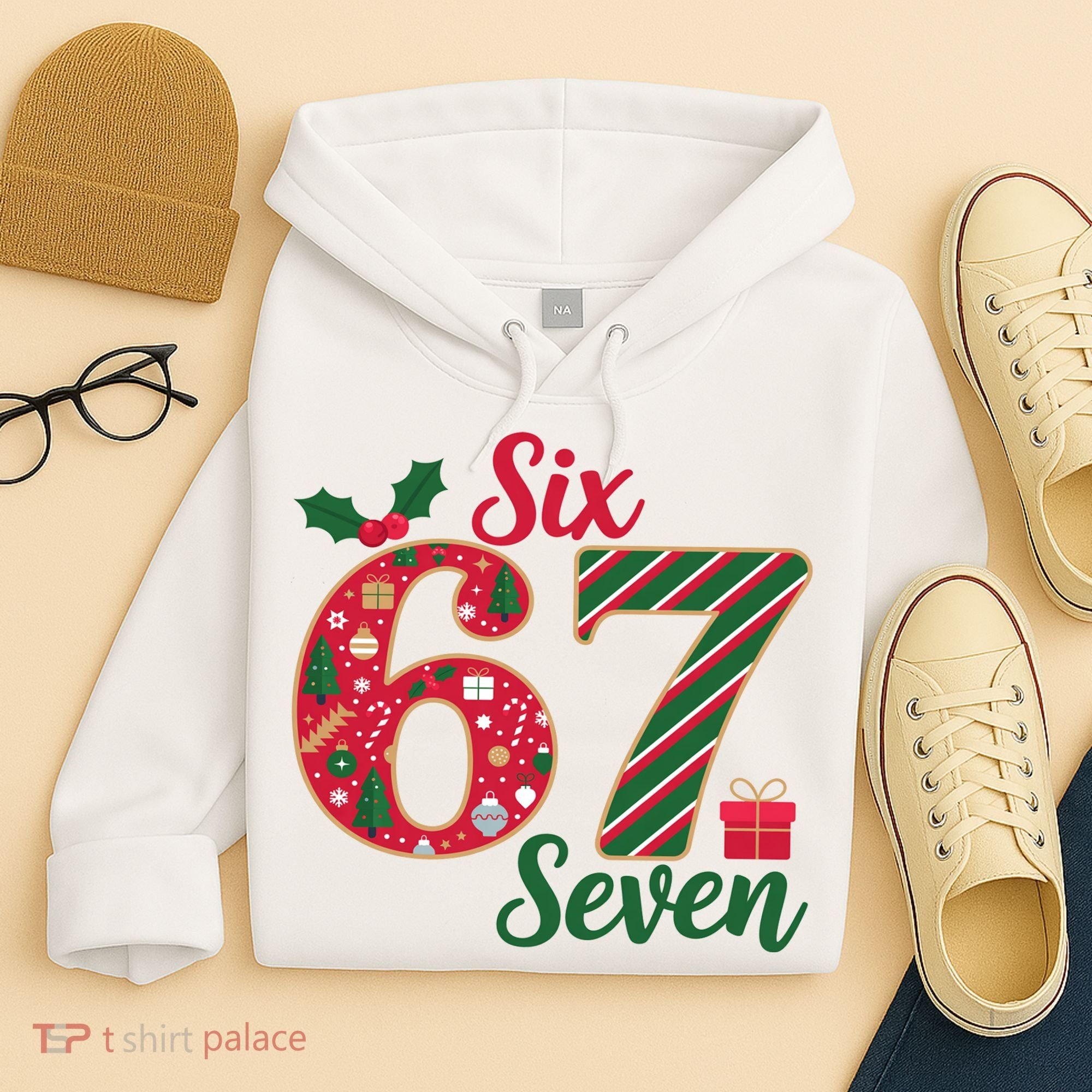67 Christmas Festive 6-7 Six Seven Meme Hoodie